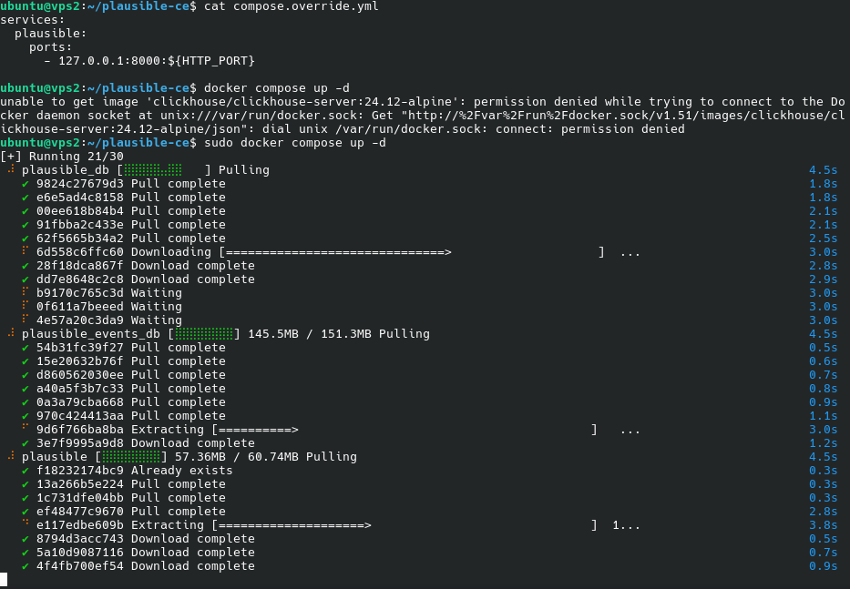 docker compose up