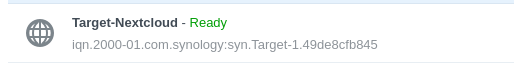 Synology iSCSI Target Details with IQN